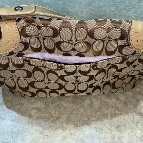 Coach signature Soho pleated Jacquard leather bag - Picture 3 of 10